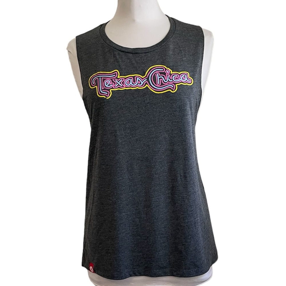 NWOT Texas Chica Tank Top by Tumbleweed Texstyles L charcoal gray